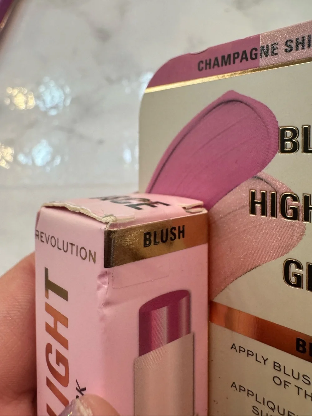 NEW Revolution Blush & Highlight Stick Champagne Shine